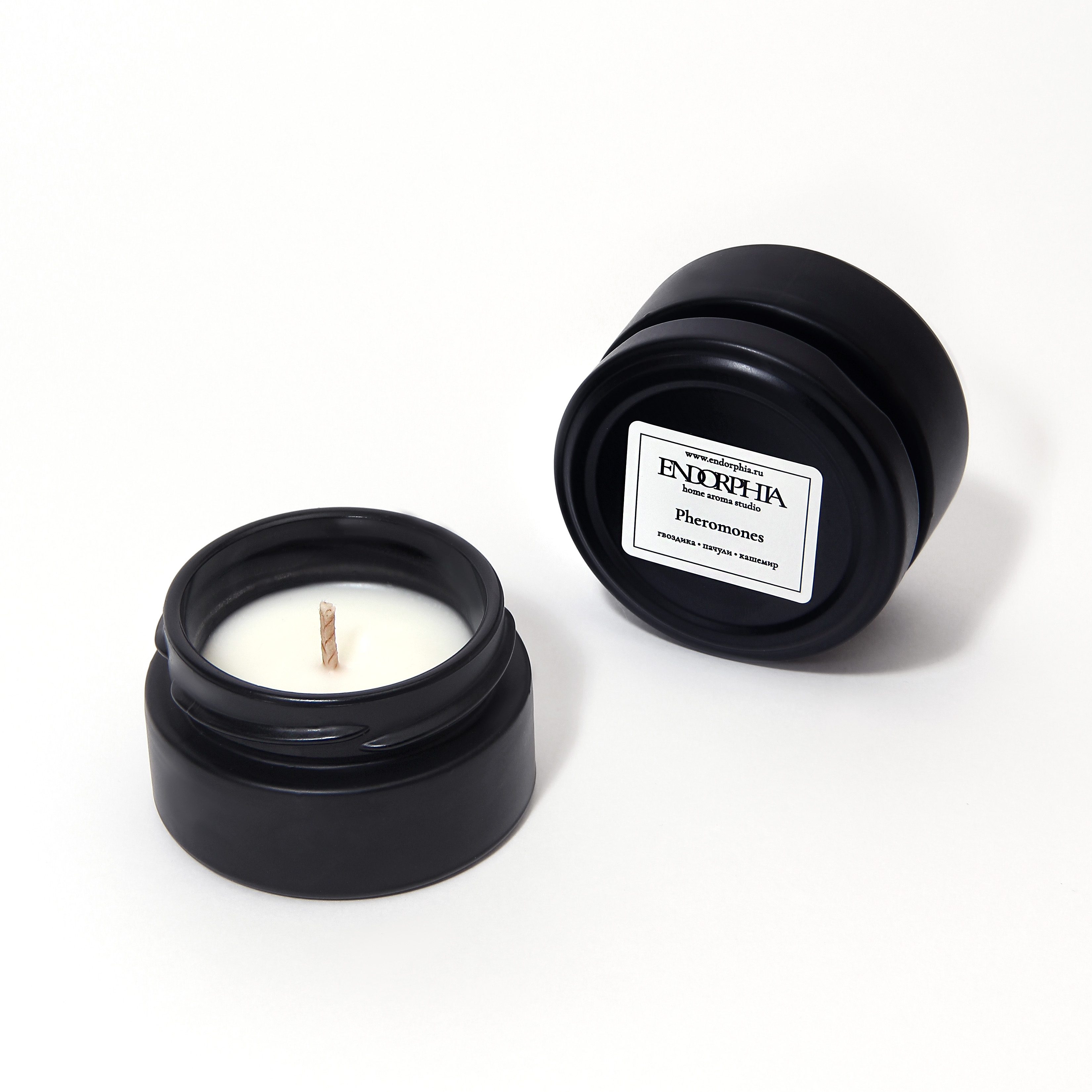 Аромасвеча Endorphia, Black, аромат  Pheromones , 50 мл