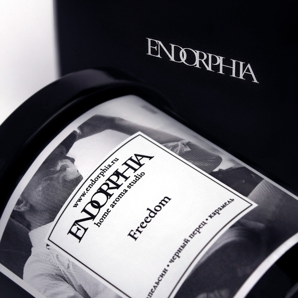Аромасвеча Endorphia, Black, аромат  Freedom